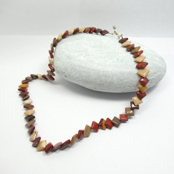 Mookite Jasper diamond necklace - Picture 9 of 9
